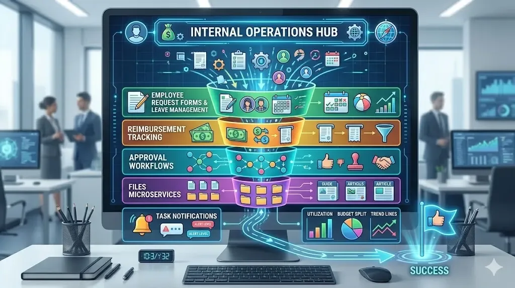 Internal Workflow Portal for HR, Finance, and Admin Teams